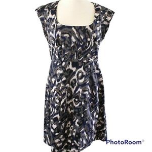 French Connection NWT Abstract Print Cap Sleeve Dress SZ 12